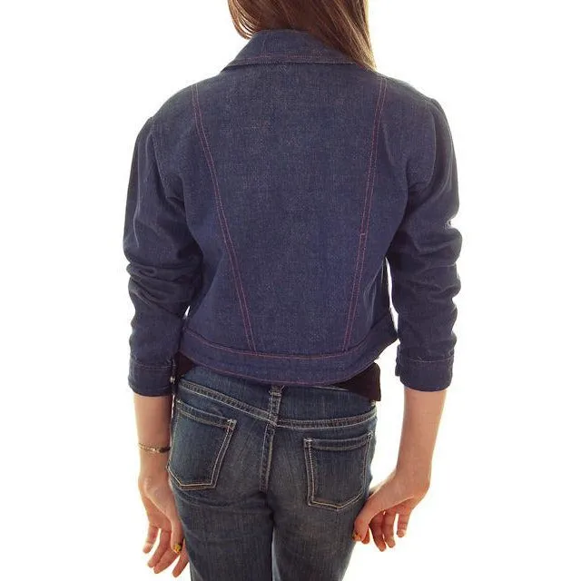 Vintage Kids Denim Jacket 1970s Unisex Canada/USA Patch Small