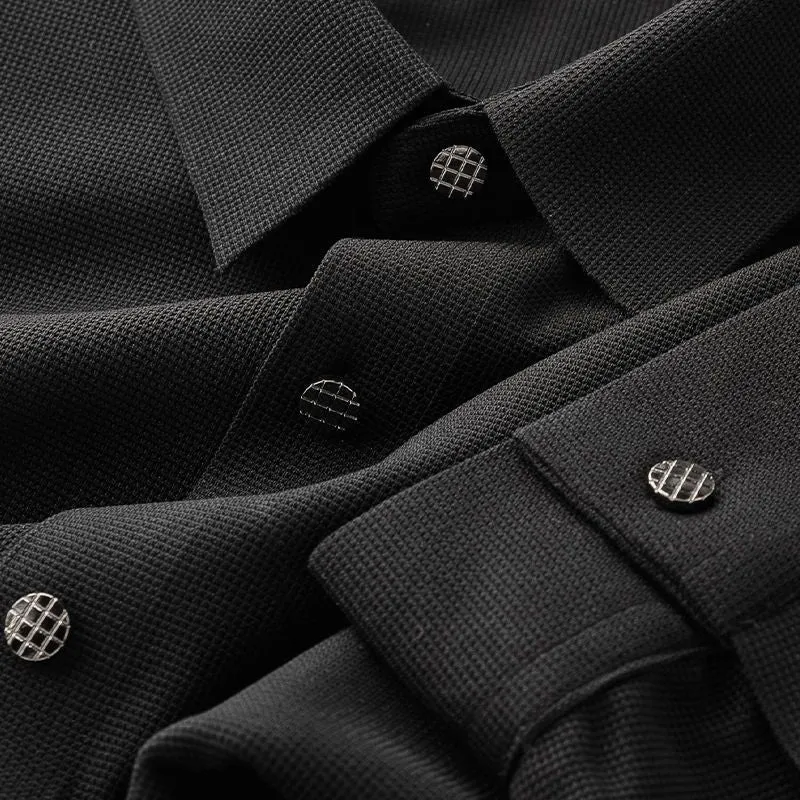 Vintage Pique Knit Textured Shirts