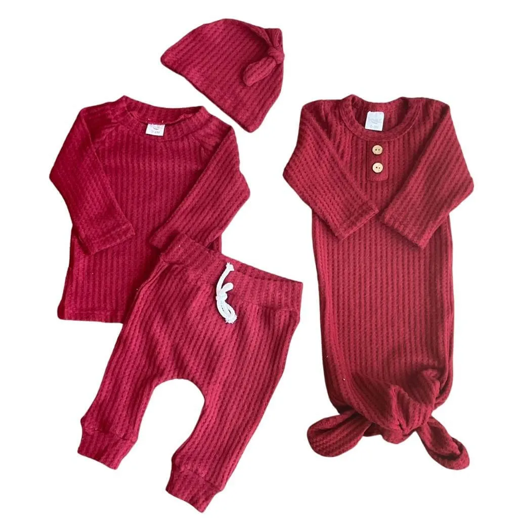 Waffle Knit Outfit   Gown Bundle