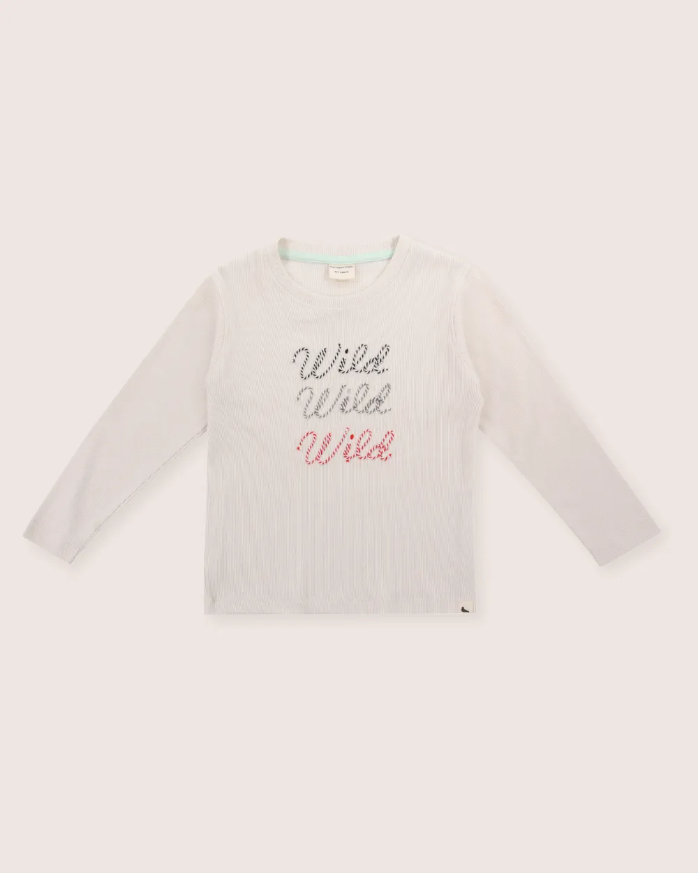 White Wild Solgan Print Top