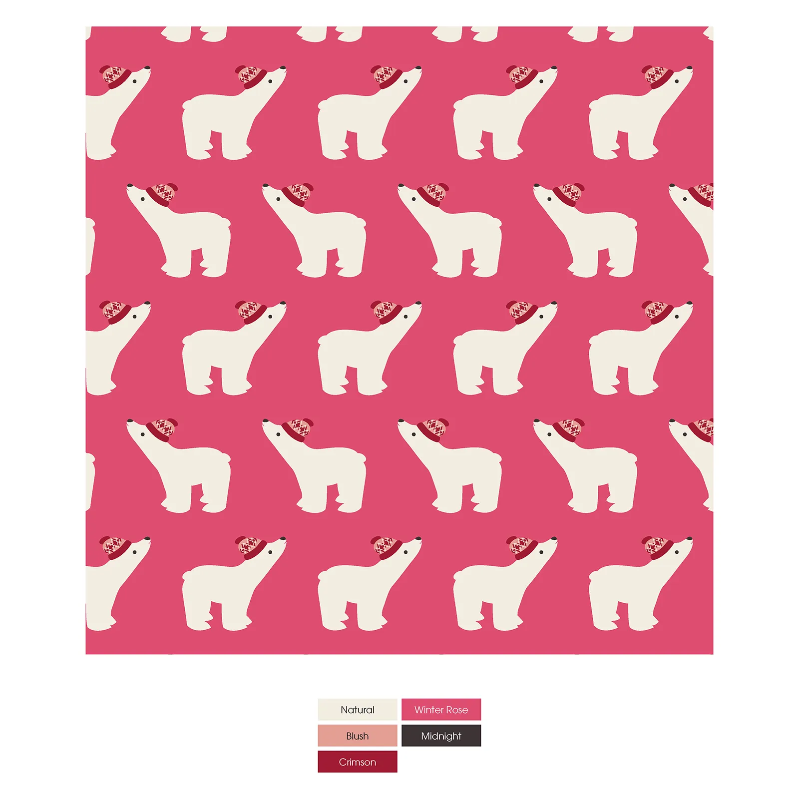 Winter Rose Polar Bears Ruffle Footie with 2-way zipper - Holiday
