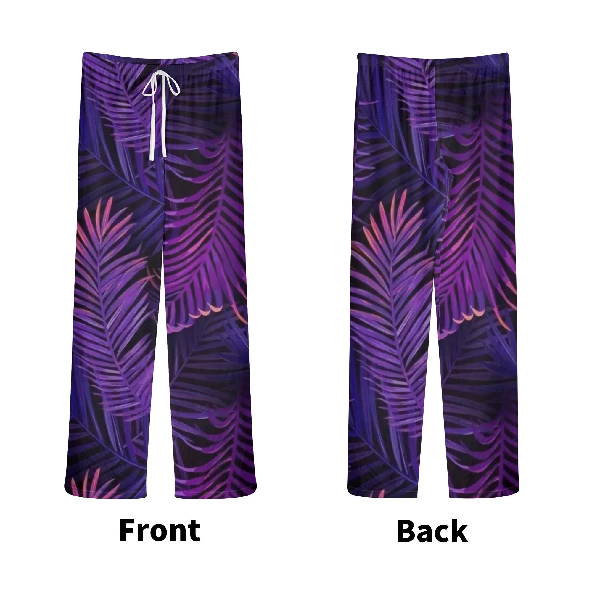 Womens Colorful Island Vibes Tropical Floral Print Sheer Beach Pants