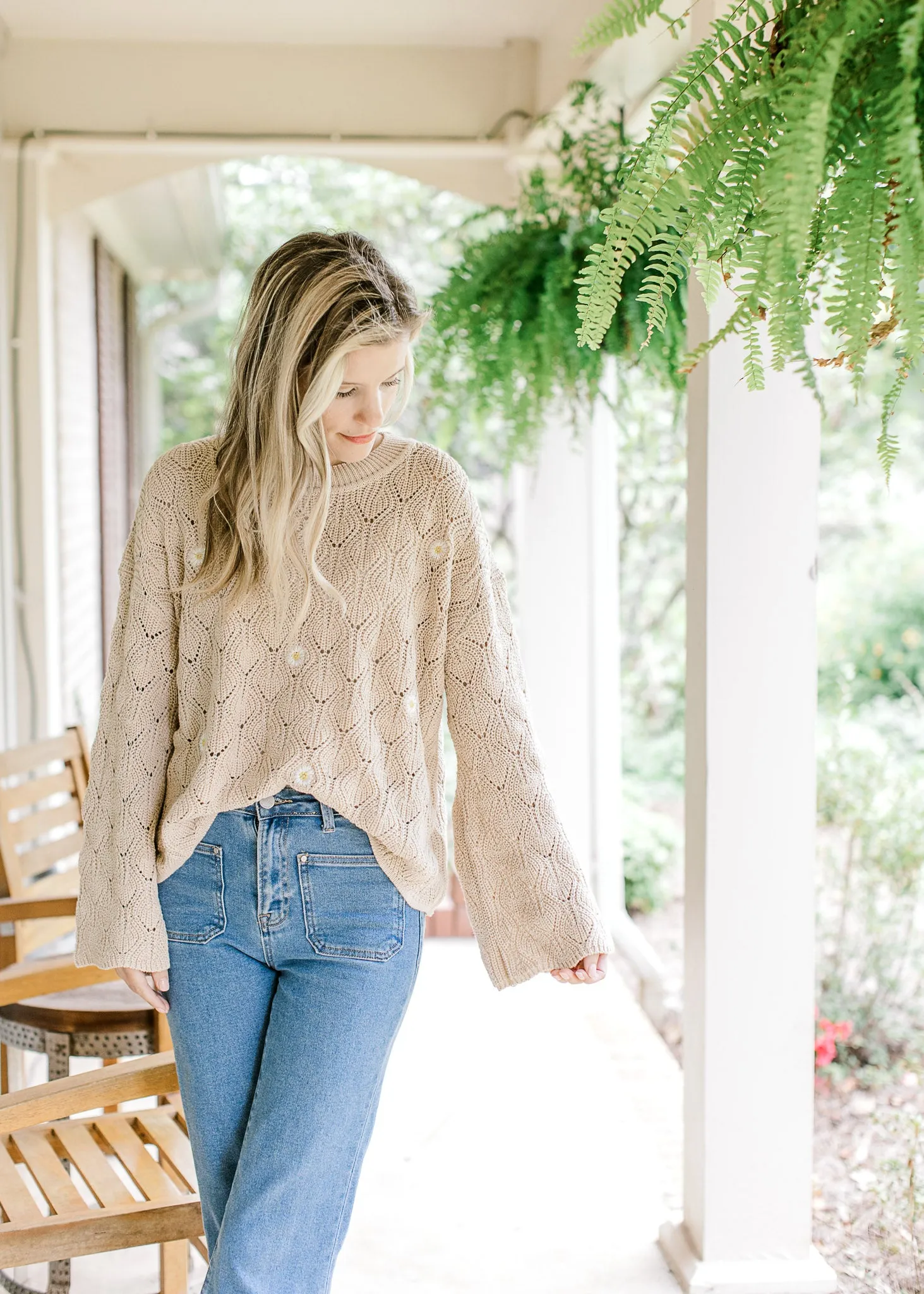 XZ Wildflower Crochet Sweater