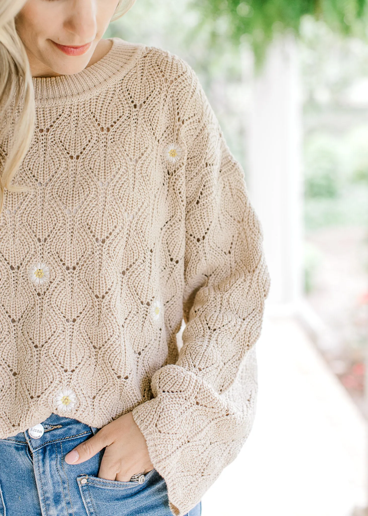 XZ Wildflower Crochet Sweater