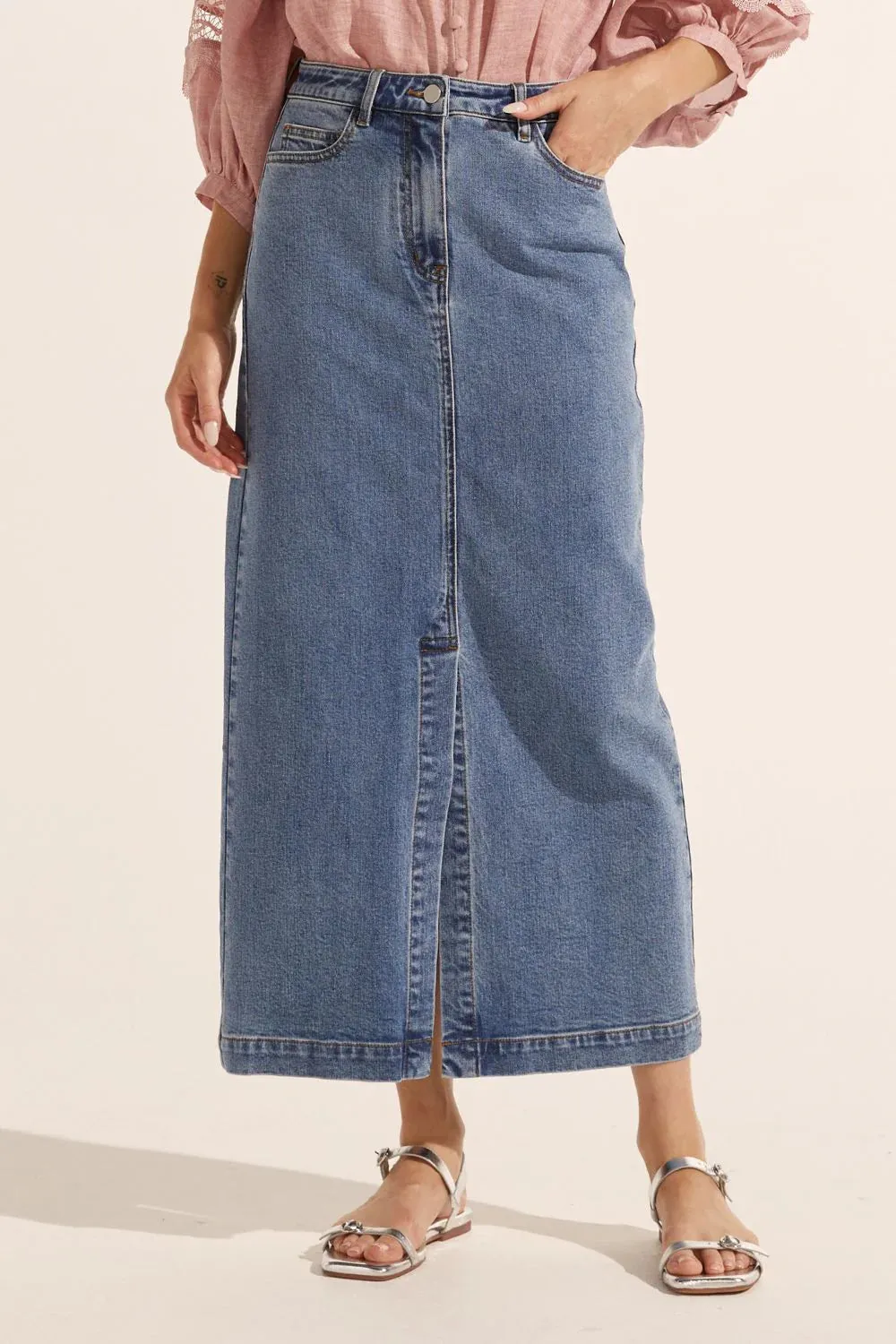 Zoe Kratzmann, Meridian Skirt | Mid Wash Denim