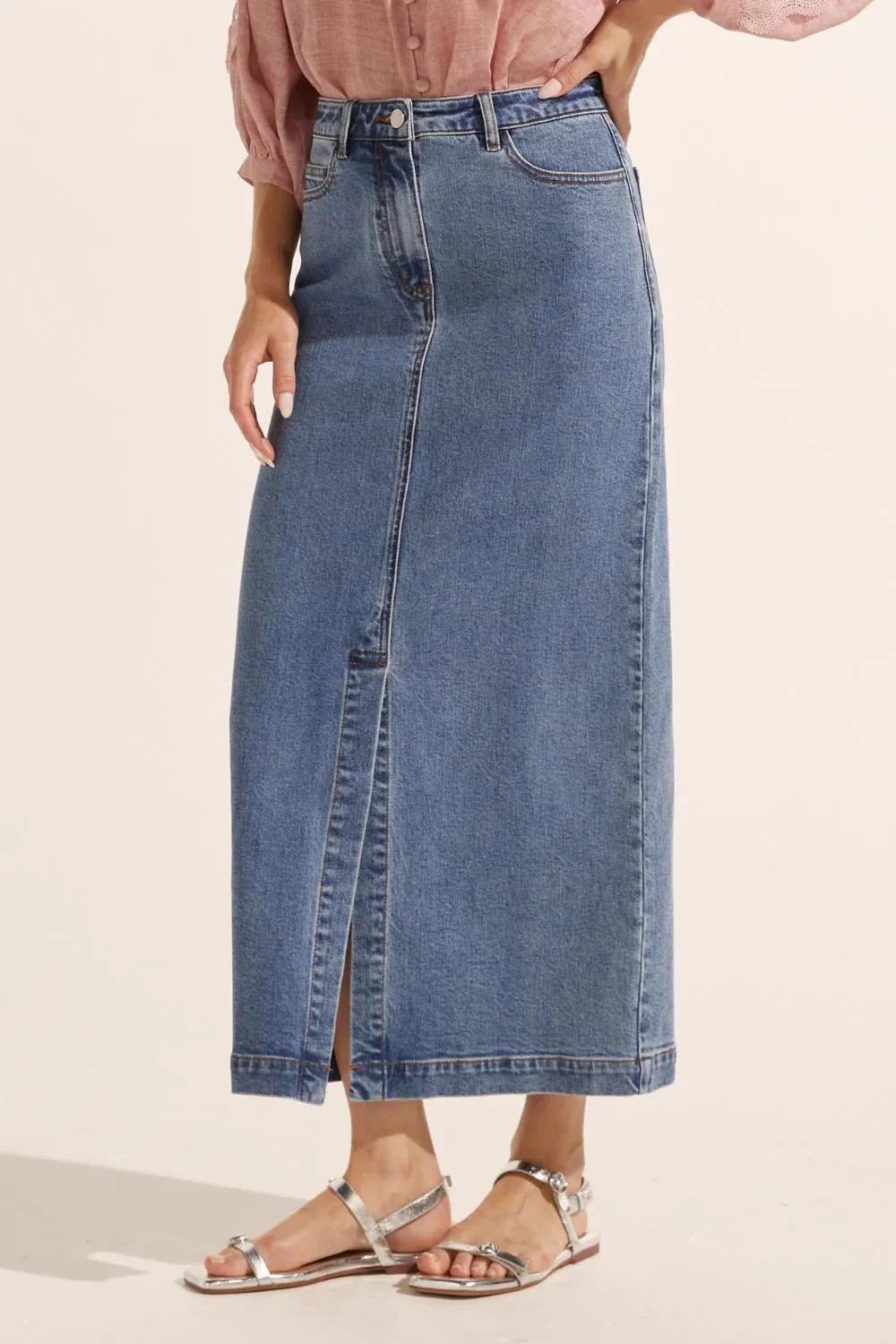 Zoe Kratzmann, Meridian Skirt | Mid Wash Denim